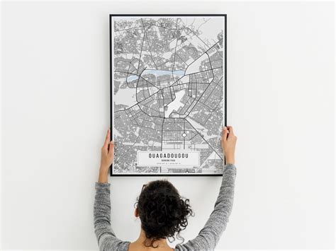 Ouagadougou Map Poster Ouagadougou City Map Poster | Etsy