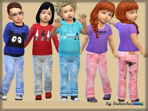 The Sims Resource Denim Jeans Toddler By Bukovka • Sims 4 Downloads