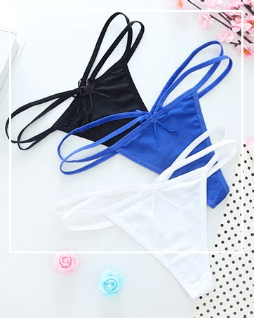 Women S Side Tie Panties Wild Lace Bikini Adjustable G String Underwear Black At Amazon Womens