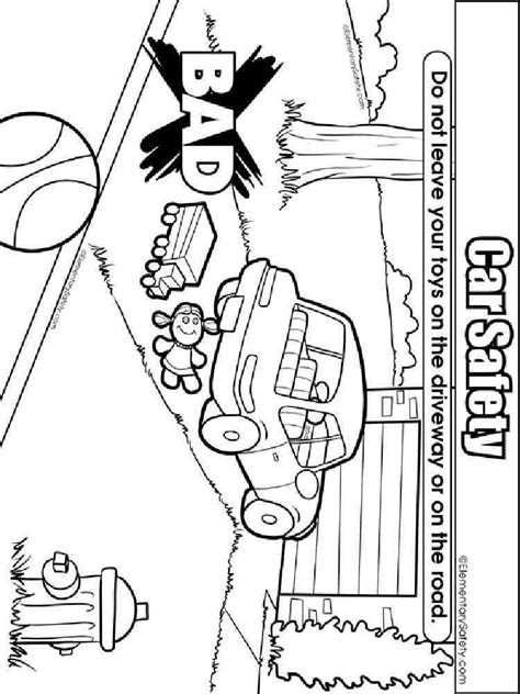 Car Safety coloring pages