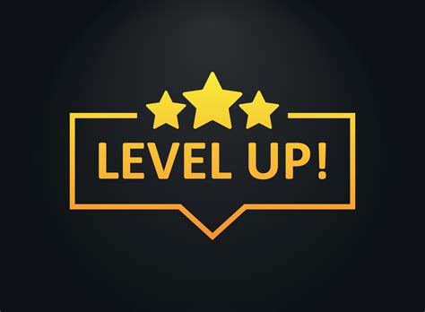 Level Up Icon In Flat Style Achievement Vector Illustration On