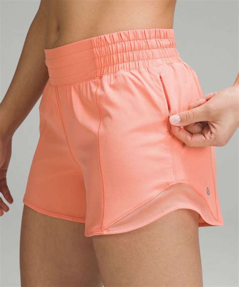 Lululemon Hotty Hot High Rise Lined Short Sunny Coral Lulu Fanatics