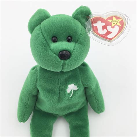 Erin Bear Green Clover Irish Ty Beanie Baby With Original Tags Etsy