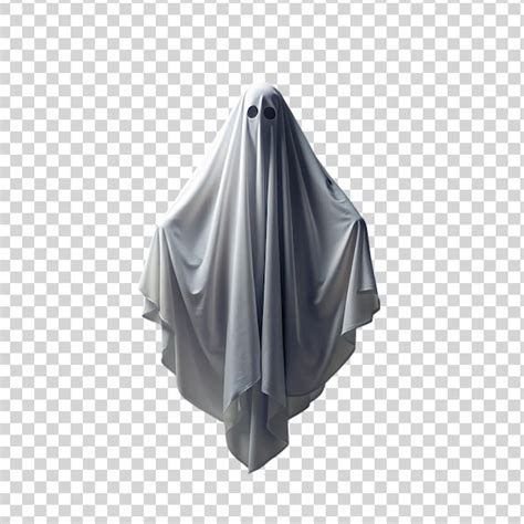 Premium Psd Scary Spooky White Floating Bedsheet Ghost Isolated On