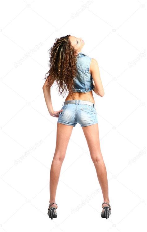 Sexy Brunette In Jeans Wear Stock Photo Mettus