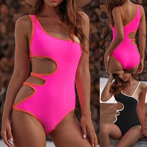 Buy Beaut Women Hollow Out Jumpsuit Push Up Beach Bikini One Piece