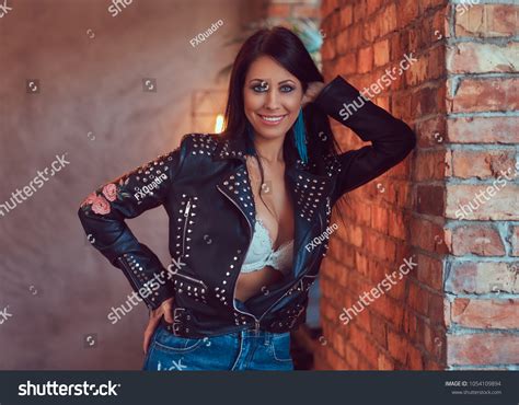 Happy Sexy Sensual Brunette Posing Underwear Stock Photo 1054109894 Shutterstock
