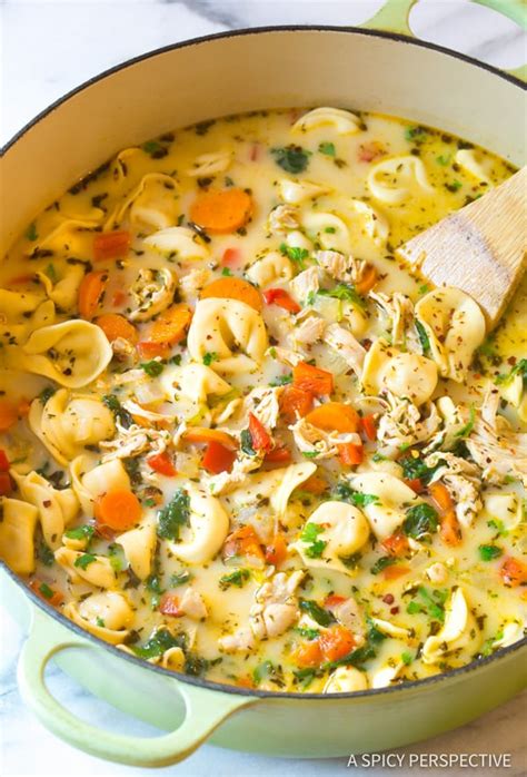 Creamy Chicken Tortellini Soup A Spicy Perspective