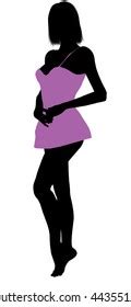 Woman Lingerie Illustration Silhouette On White Stock Illustration Shutterstock