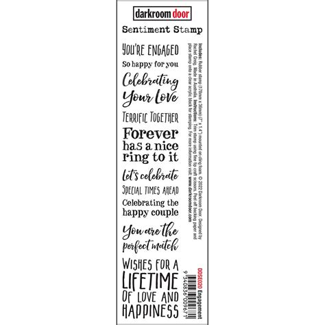 Darkroom Door Sentiment Stamp Engagement Scrapbook Superstore