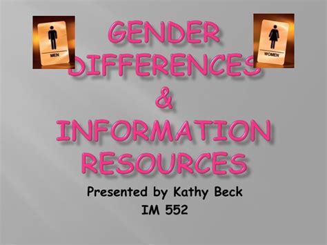 Ppt Gender Differences And Information Resources Powerpoint