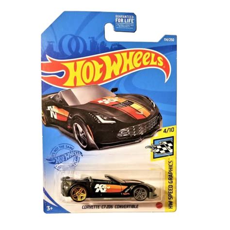 Masinuta Metalica Hot Wheels Corvette C7 Z06 Convertible 1 64 Negru EMAG Ro