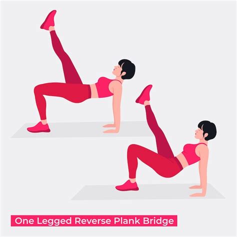 Einbeinige Reverse Plank Br Cken Bung Frauentraining Fitness Aerobic