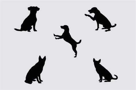 Dog Sitting Silhouette Vector Artwork Graphic by Anup Ray · Creative ...