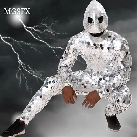 Mirror Jumpsuit Mirror Man Dance Suits Mirror Costume For Nightclub