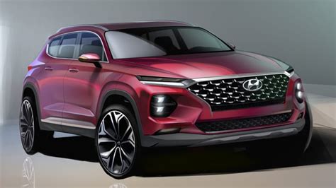 2019 Hyundai Santa Fe Midsize Crossover SUV Teased With Renderings