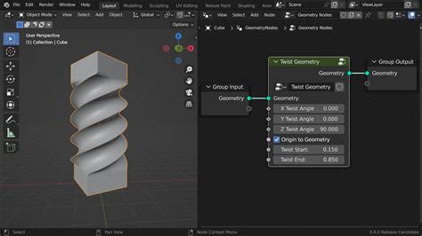 Bend Twist Taper Stretch Geometry Nodes Pack Blender Market