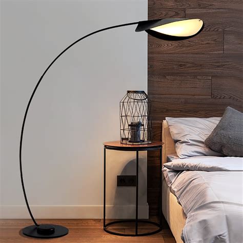 70 Tall Black Arc Floor Lamp Metal Overarching Floor Reading Lamp Homary