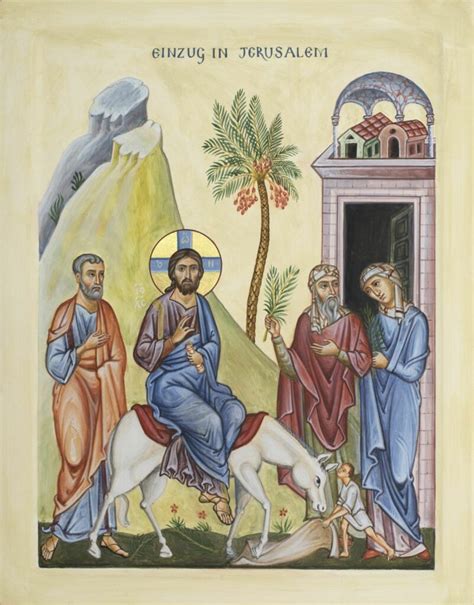 Palm Sunday Christ S Entry Into Jerusalem Aidan Hart Sacred Icons