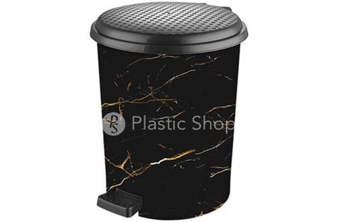 Педальное ведро 17л Elif Черный мрамор: цена 330 грн, купить в Украине