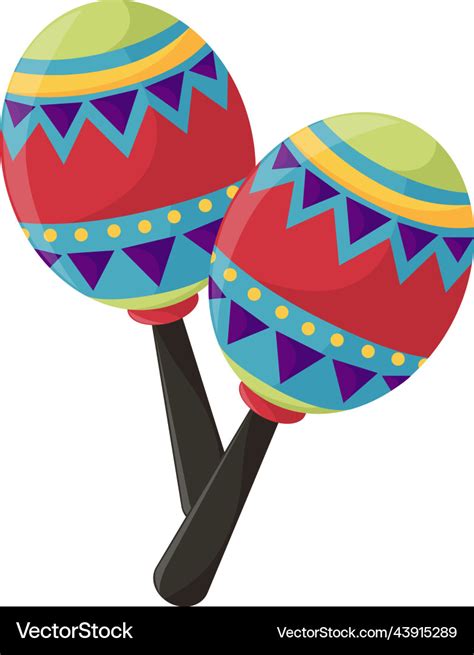 Mexican Maracas Icon Royalty Free Vector Image