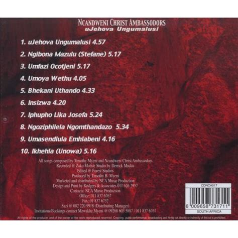 Ncandweni Christ Ambassadors - Ujehova Ungumalusi (CD) | Music | Buy ...