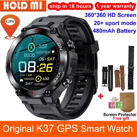 K Smart Watch Gps Hd Screen Mah Fitness Tracker Heart