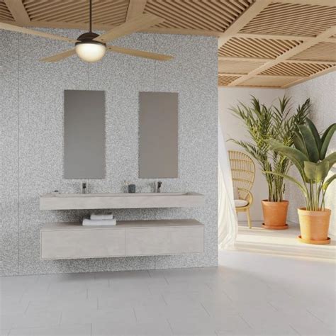 Andromeda Slim Corian Double Wall Hung Washbasin Discover More