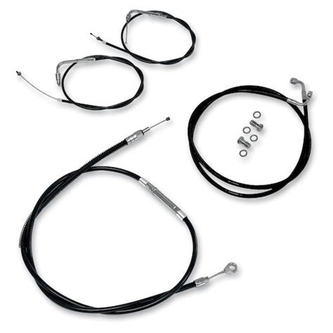 Meancycles Ape Hanger Cable Kit For Yamaha V Star 650 98 Up Black Silver Part No Me