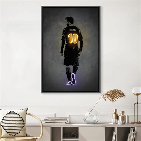 Golden Messi Canvas Clockcanvas