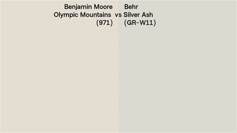 Benjamin Moore Olympic Mountains Vs Behr Silver Ash Gr W Side