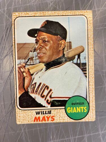 1968 TOPPS 50 WILLIE MAYS SAN FRANCISCO GIANTS BASEBALL CARD VG EBay