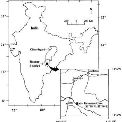 Plan Of Kotumsar Cave Indicating Location Of Perennial Water Pools And