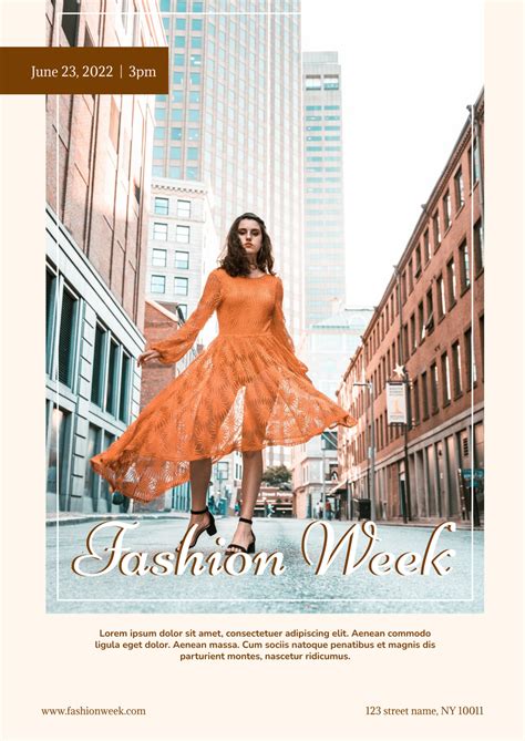 fashion week poster poster template