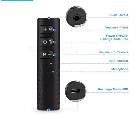 Bt Car Kit,Aux Bt Audio Adapter,3.5mm Jack Wireless Car Audio 4.1 Bt ...