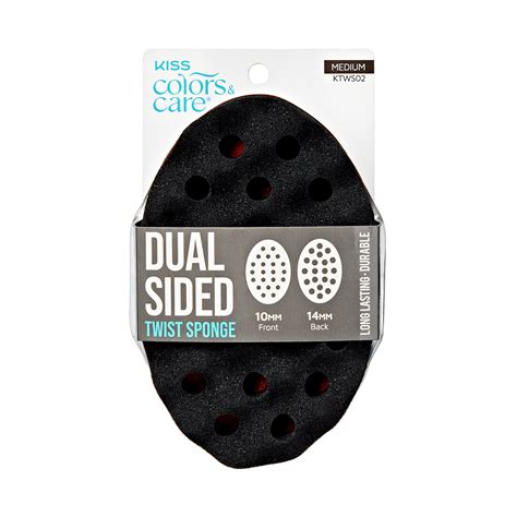 Double Sided Black Hair Sponge Hair Sponge For Twists And Curls