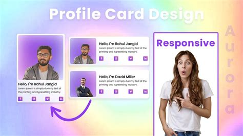 Awesome Aurora Profile Card Design Responsive Css Card