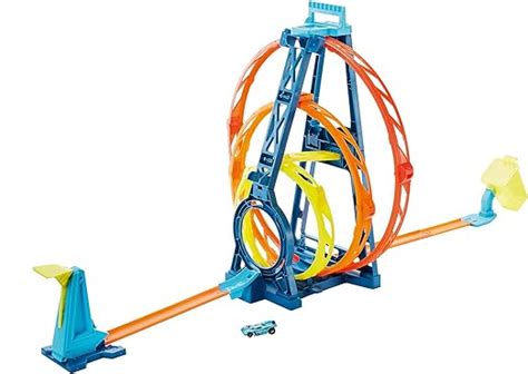 Amazon Hot Wheels Track Builder Triple Loop Stunt Loops Hot Wheels Scale Vehicles