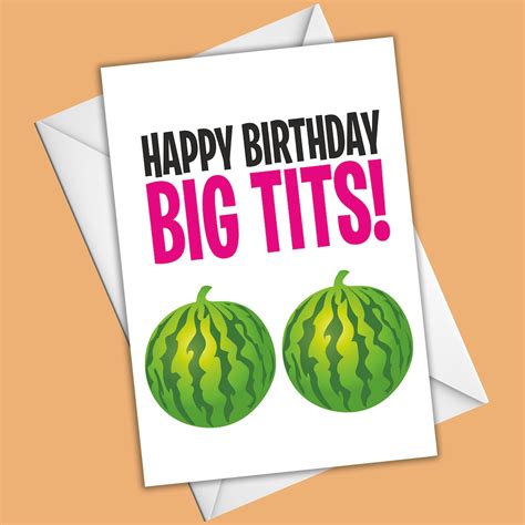 Happy Birthday Big Tits Big Boobs Birthday Card Card For Wife Funny