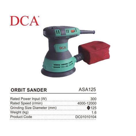 Jual DCA ASA 125 MESIN AMPLAS BULAT 5 ORBITAL SANDER 5 INCH ASA125