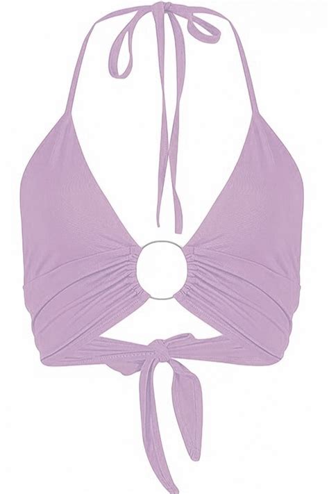 Transacoustic Kadın Lila Halkalı Şık Tulumlu Bikini Üstü Fiyatı Yorumları