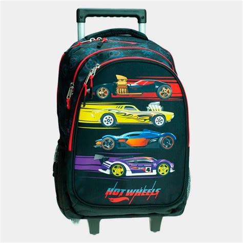 Mochila Trolley Hot Wheels Escolar De Cm Sotiny