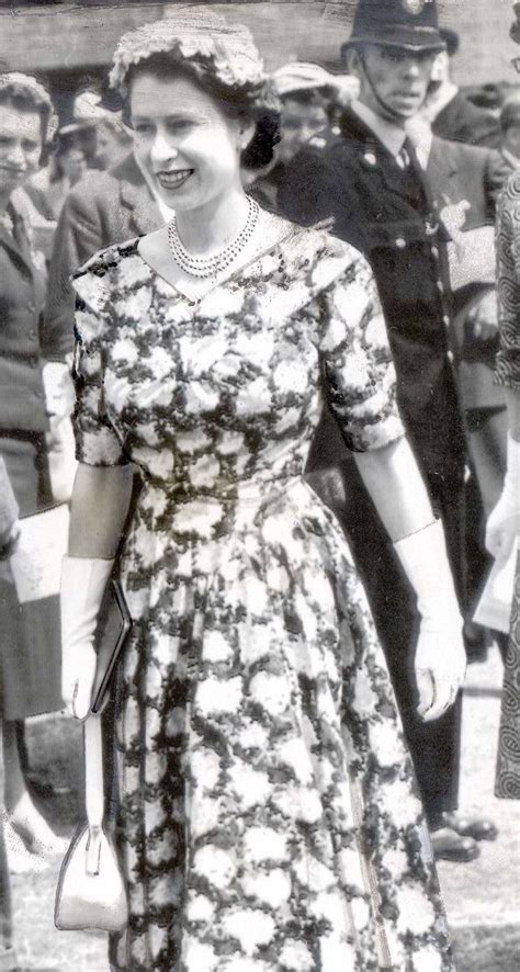 June 1955 Royal Visit To Norway Queen Elizabeth At The Royal Palace