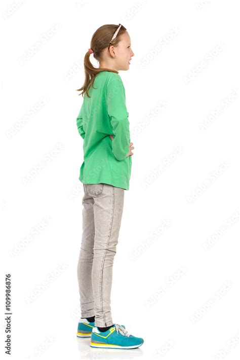 Child Standing Side View Stock Photo Adobe Stock