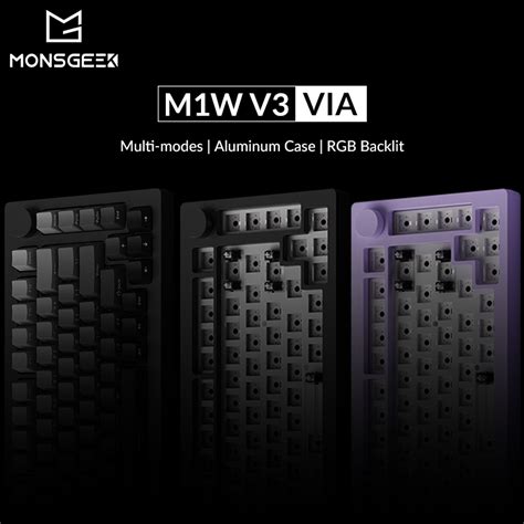 Monsgeek M W V Via Rgb Hot Swappable Wireless Mechanical Keyboard Diy Kit With Fully Upgraded