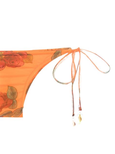 Amir Slama Rose Pattern Bikini Set Farfetch
