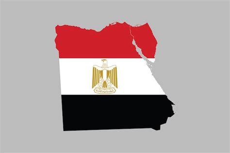 Premium Vector | Map of the Egypt with the national flag of Egypt ...