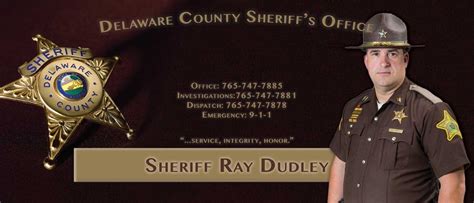 Sheriff Dudley Cover Delaware County Sheriff