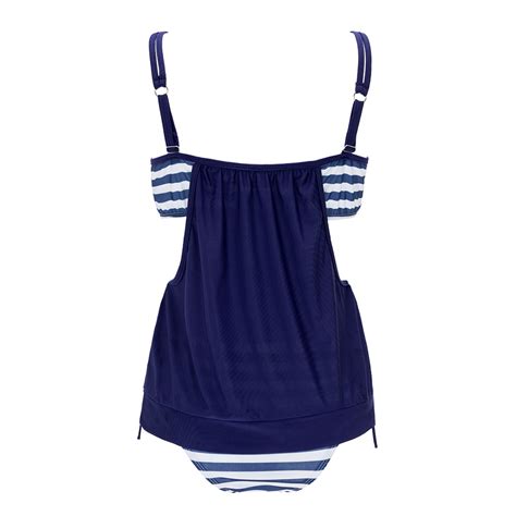 Swimwear Women Sexy Stripe Swimsuit Bikini Bathing Suit Dark Blue On Luulla