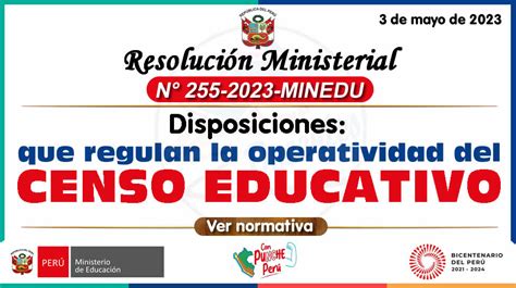 R M 255 2023 MINEDU Norma Técnica denominada Disposiciones que